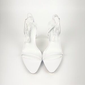 Chic White Ankle Strap Heels